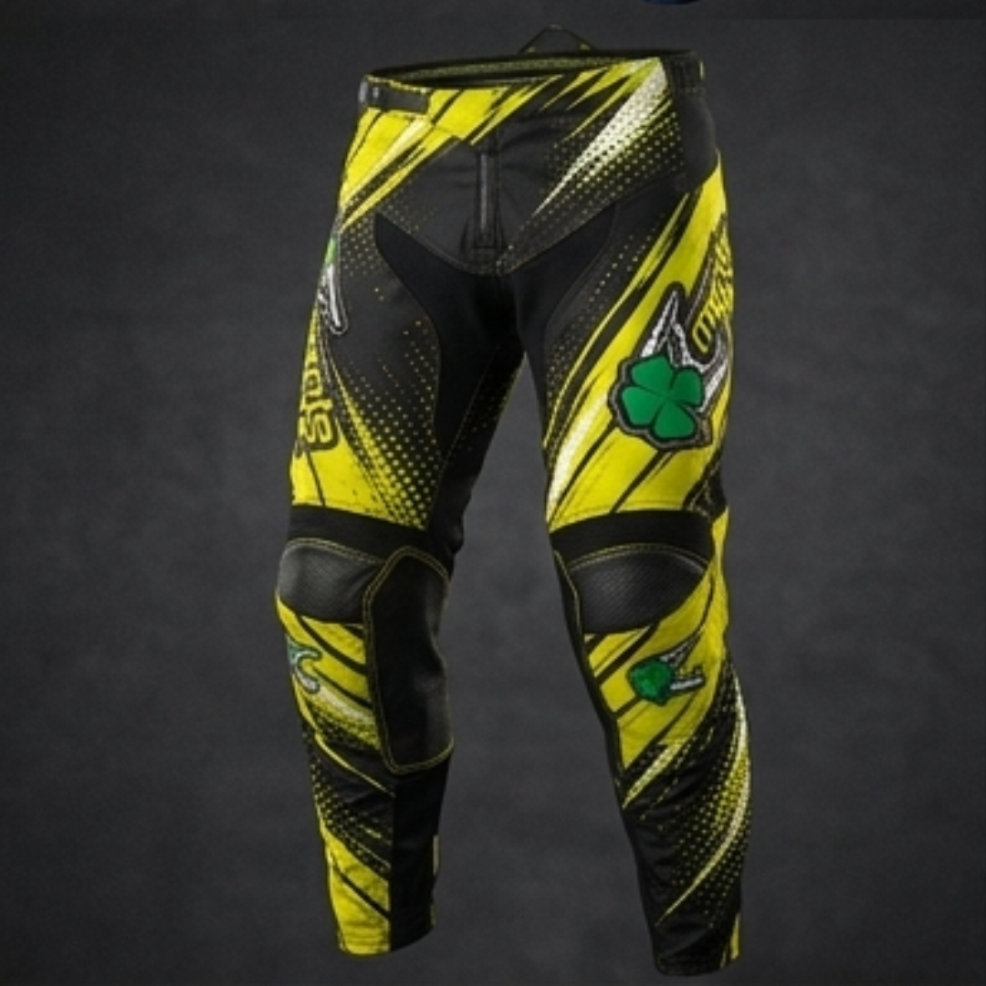 Calça Rider Preto Amarelo